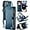 Fashion Blue, variant on for iPhone 14 Pro Max Wallet Case, Phone Case for iPhone 14 Pro Max Case with Card Holder for Women Men, Durable Case for iPhone 14 Pro Max with Kickstand Strap Zipper, Blue