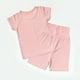 thumbnail image 4 of Odeerbi 6M-7Y Conjunto de Pijama de Verano Para Niños Y Niñas de Punto Elástico Con Camiseta de Manga Corta Y Pantalón Corto de Cintura Alta Conjunto de Pijama de Dos Piezas, 4 of 5
