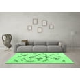 thumbnail image 3 of Ahgly Company Indoor Round Solid Emerald Green Modern Area Rugs, 6' Round, 3 of 4