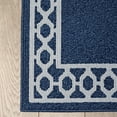 thumbnail image 6 of Washable Skid-Resistant Runner Rug, Trellis Border , Denim Twist and Light Grey , 26" x 45", 6 of 9