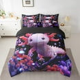thumbnail image 2 of Erosebridal Cute Axolotl Comforter Set Queen 7 Pcs Cartoon Salamander Kawaii Ocean Sealife Bedding Set Sea Ocean Creature Reptile Animal Bed in a Bag with Comforter,Sheets, 2 of 5