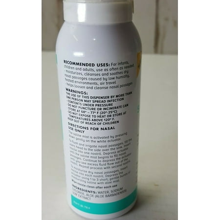 Zarbee's Naturals Soothing Saline Mist with Aloe, 3 oz 1 ea (Pack of 2)