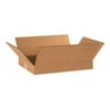 25 Flat Corrugated Shipping Boxes 18x12x2 ECT-32 - Slim Packing Solution