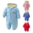 thumbnail image 4 of NOKIO Unisex Baby Snowsuit Infant Cute Bear Hooded Winter Warm Jumpsuit Autumn/Winter Cute Cartoon Bear Hooded Zippered Jumpsuit Party Birthday Indoor And Outdoor, 4 of 4