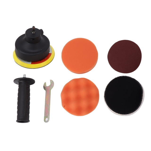 Kit de almohadillas para pulir coches, papel esmerilado, taladro eléctrico, cabezal de pulido para encerar y sellar el esmalte.