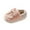 Pink, variant on Women House Slippers Flat Heel Closed Toe Slip-on Loafer Slippers Women's Versatile Indoor Decoration Fashionable Fall Winter Trendy Flat Soft Sandals Beige 6.5