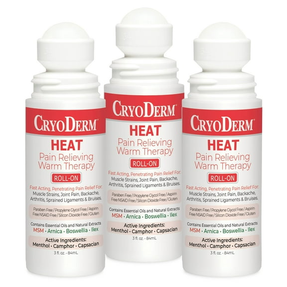 CryoDerm Heat 3 oz. Roll-On DTHROLLON3OZCAS