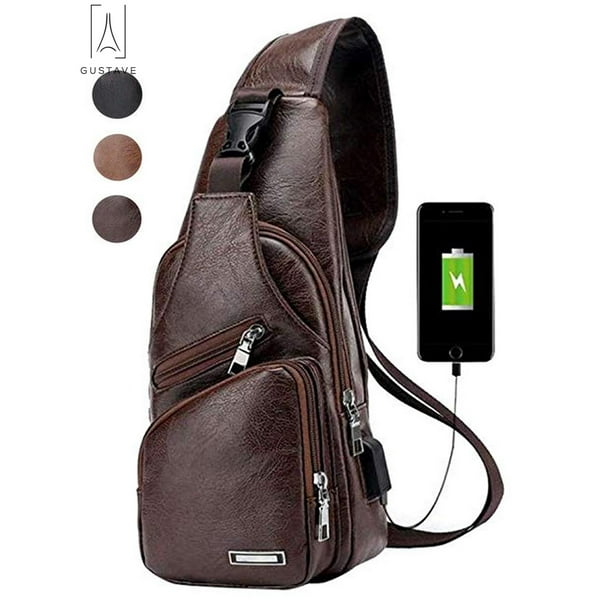 waterproof usb oxford crossbody bag anti theft shoulder sling bag