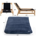 thumbnail image 7 of Leumius Accent Armless Chair Lazy Sofa Chair with Solid Wood Frame & Backrest,Corduroy Casual Single Sofa Chair for Living Room,Bedroom,Blue, 7 of 7