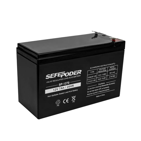 Batería para Auto SEFEPODER SP-1270 12V 7Ah SLA con Terminales tipo F1