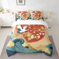 thumbnail image 2 of Homewish Animal Crane 7-Piece Twin Bedding Set - Japanese Ukiyoe, 2 of 8