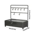 thumbnail image 3 of HOZVOMI Jewelry Rack Organizer Desktop Trinket Display Rack Desktop Shelf Hangable Shelf Iron Shelf, 3 of 6
