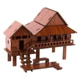 thumbnail image 3 of Casa de rompecabezas de madera 3D para niños, juguete de construcción, cabina de construcción, Kits DIY, artesanía, rompecabezas único, decoración, Estilo Thai Hugo construcción de rompecabezas, 3 of 10