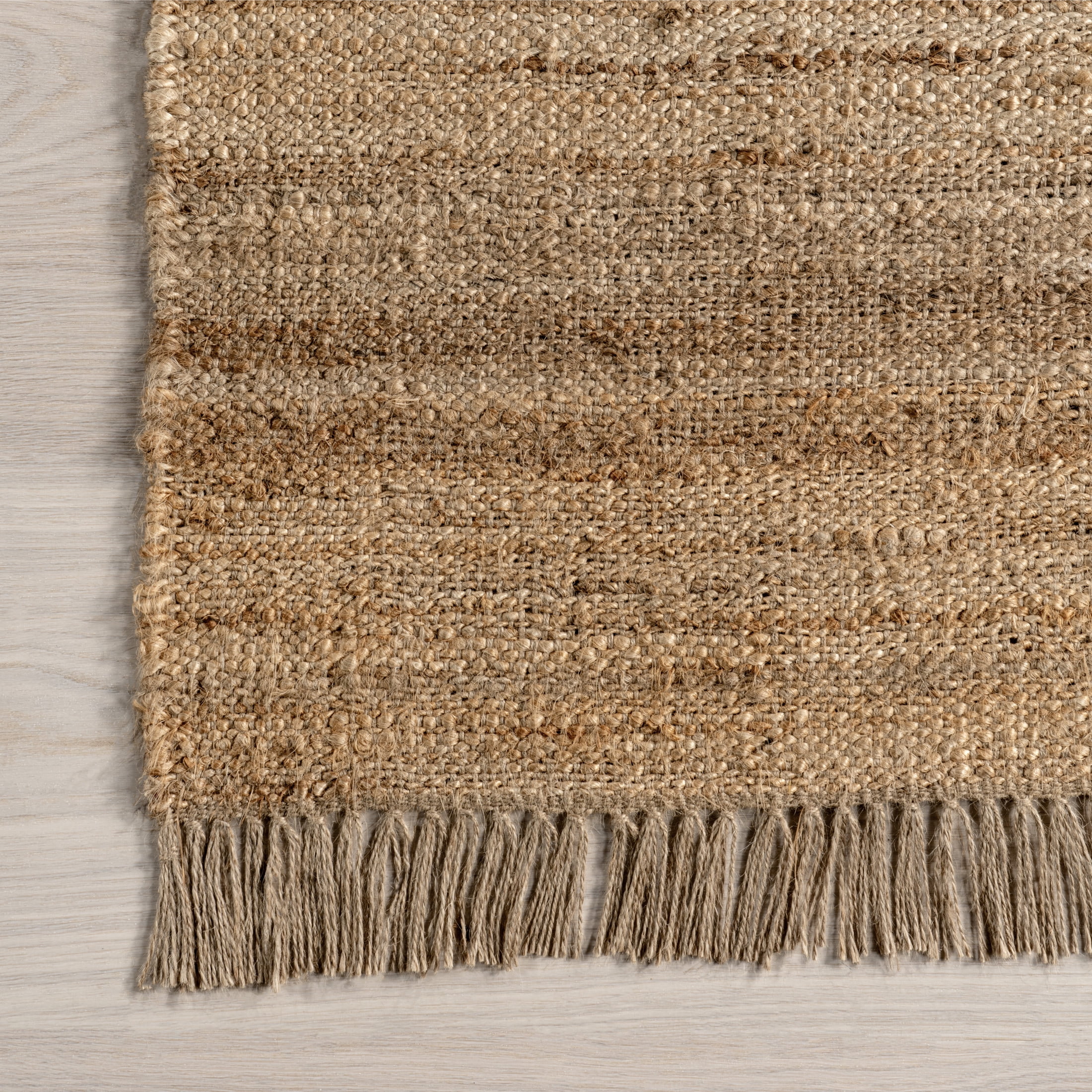 Rugs USA Geneva Tasseled Jute Area Rug, 4' x 6', Chrysanthe Natural