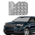 thumbnail image 4 of Bingfone Black White Halloween Car Windshield Sun Shade Protector Keep Your Vehicle Cool Sun Shield Visor Cover Foldable for Car Truck SUV-Small, 4 of 8