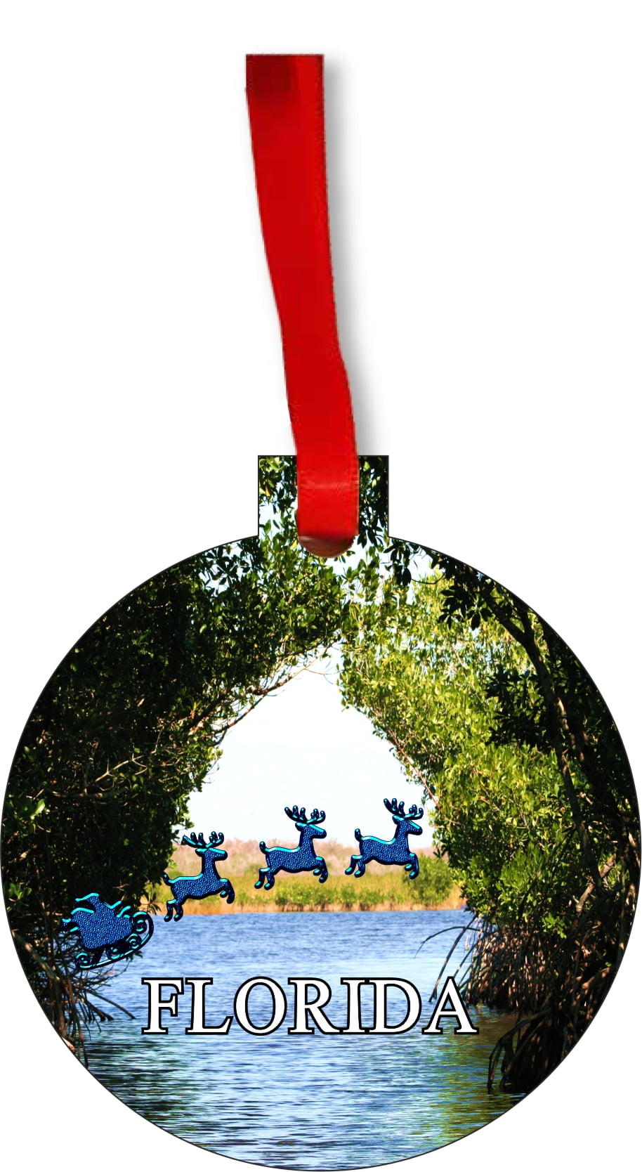 Everglades Ornament Florida Ornament Florida Christmas Ornament Christmas DÃ©cor Santa Sleigh