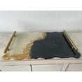 thumbnail image 3 of Rectangular Wavy Resin/Epoxy Serving Tray with Flakes Hand made, 3 of 22