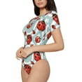 thumbnail image 2 of Easygdp Insects Women's One-Piece Swimsuit Slim Fit Crew Neck Bodysuit Athletic Swimwear with Concealed Buckle - Large, 2 of 9