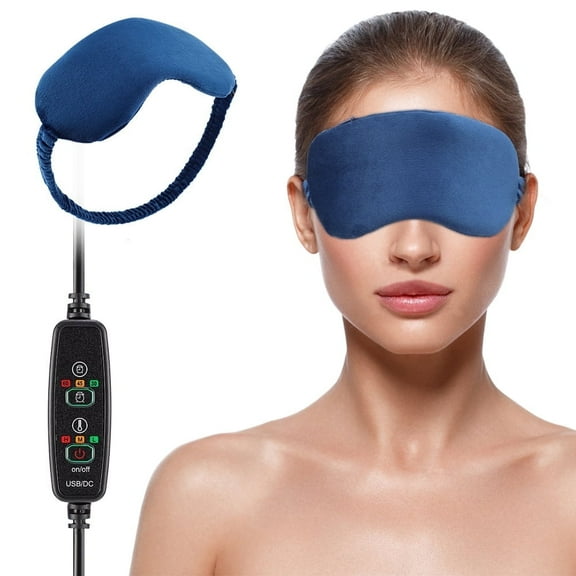 Heating Eye Mask, 3 Hot Compress & 3 Timing, Sleep Shading, Reduce Dark Circles, Relieve Eye Fatigue for Office Lunch Break Bedroom