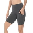 thumbnail image 1 of TheLovely Women & Plus Workout Yoga Running Compression Exercise Biker Shorts with Side Pockets, 1 of 2
