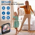 thumbnail image 2 of Reproductor de CD portátil SKYANS recargable con Bluetooth negro, 2 of 9
