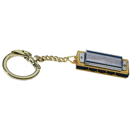 Little Lady Keychain Harmonica in Chrome - Key of C