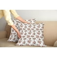 thumbnail image 3 of Ambesonne Floral Throw Pillow Cover 2 Pack, English Garden Nostalgia, 20", Dried Rose Beige, 3 of 6