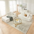 thumbnail image 6 of Leumius 108" L-Shaped Sectional Sofa,Chenille Boneless Couch, Modern 3-Seat Upholstered Cloud Couch Sectional with Deep Seat and Cup Holders for Living Room,No Assembly Required,Beige, 6 of 14