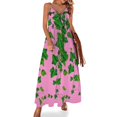 thumbnail image 1 of Vestido sin mangas con hojas colgantes de hiedra verde, arte de enredaderas, vestidos de mujer, vestido de fiesta de verano, 1 of 7