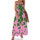 thumbnail image 1 of Vestido sin mangas con hojas colgantes de hiedra verde, arte rosa, elegante, para mujer, vestidos de novia de lujo, 1 of 7