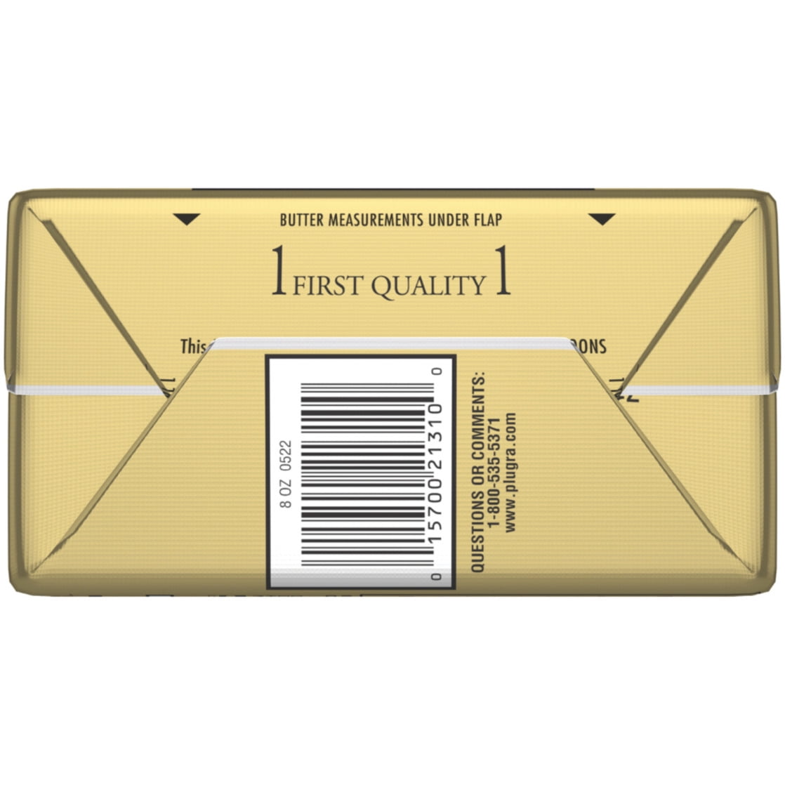 Plugra Premium European Style Unsalted Butter, 8 oz Solid