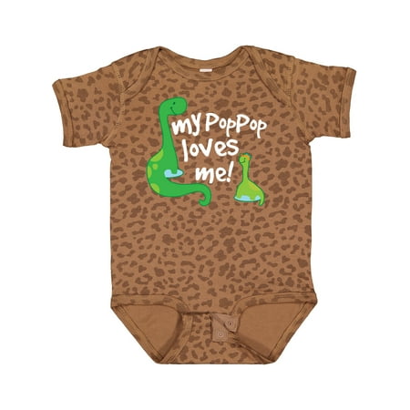 

Inktastic My Pop Pop Loves Me Dinosaur Gift Baby Boy or Baby Girl Bodysuit