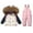 Pink, variant on Snow Suit Winter Puffer Coat & Snow Bib Pants, Kids Thicken Waterproof Jackets with Detachable Hood Ski Suit Set Outdoor Clothing Snowboarding Pink 3-4 Years