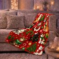 thumbnail image 6 of Christmas Cats Festive Red Grid Santa Hats Scarves, Festive Pet Portrait Pattern, Warm Flannel Blanket for Living Room and Bedroom, Cat Lovers Christmas Gift, Pet Lover Home Decor, 6 of 9