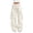 11# Beige, variant on Women's Cargo Pants Wide Leg Drawstring Elastic Waist Multi Flap Pockets | Casual Baggy Parachute Trousers Adjustable Ankle Streetwear Pants Daily Wear Bottoms Beige XXL