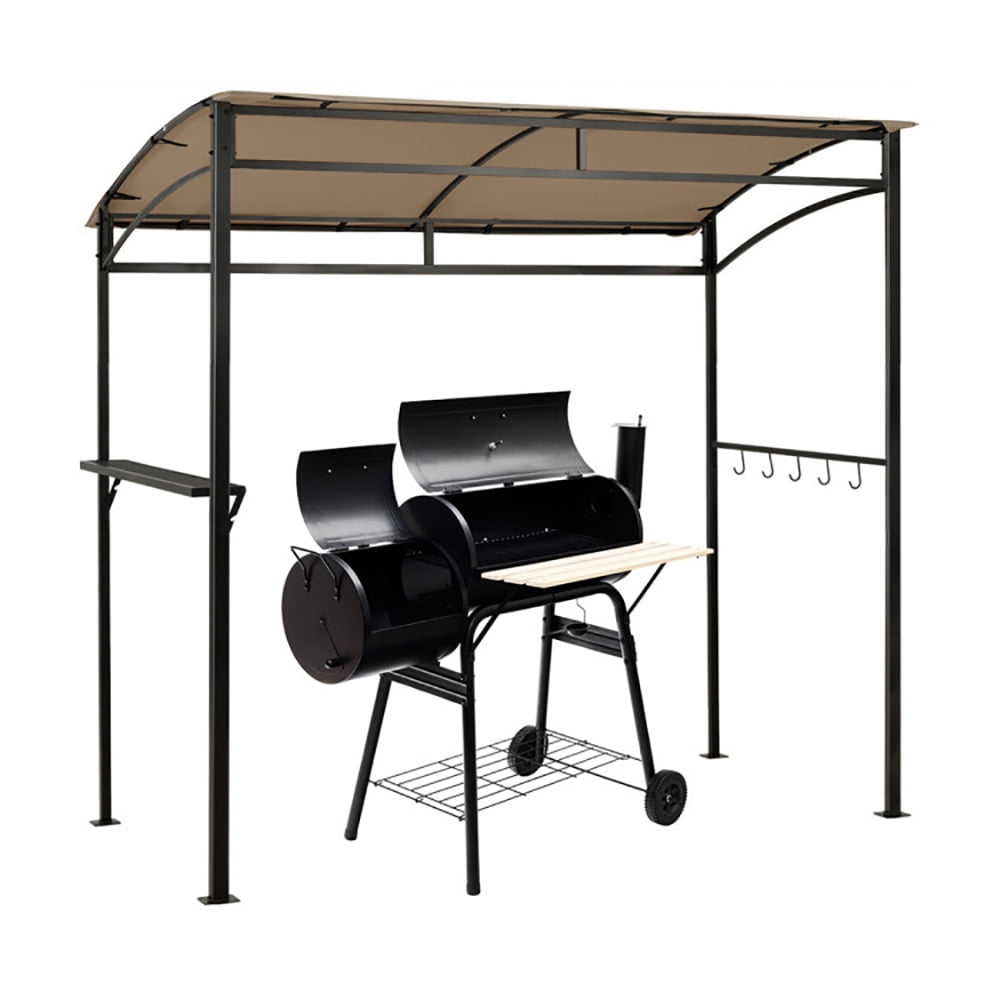 Aimee Lii 7 x 4.5 Feet Grill Gazebo Outdoor Patio Garden BBQ Canopy Shelter, Backyard Canopy Gazebo, Brown Aimee Lii 7 x 4.5 Feet Grill Gazebo Outdoor Patio Garden BBQ Canopy Shelter, Backyard Canopy Gazebo, Brown