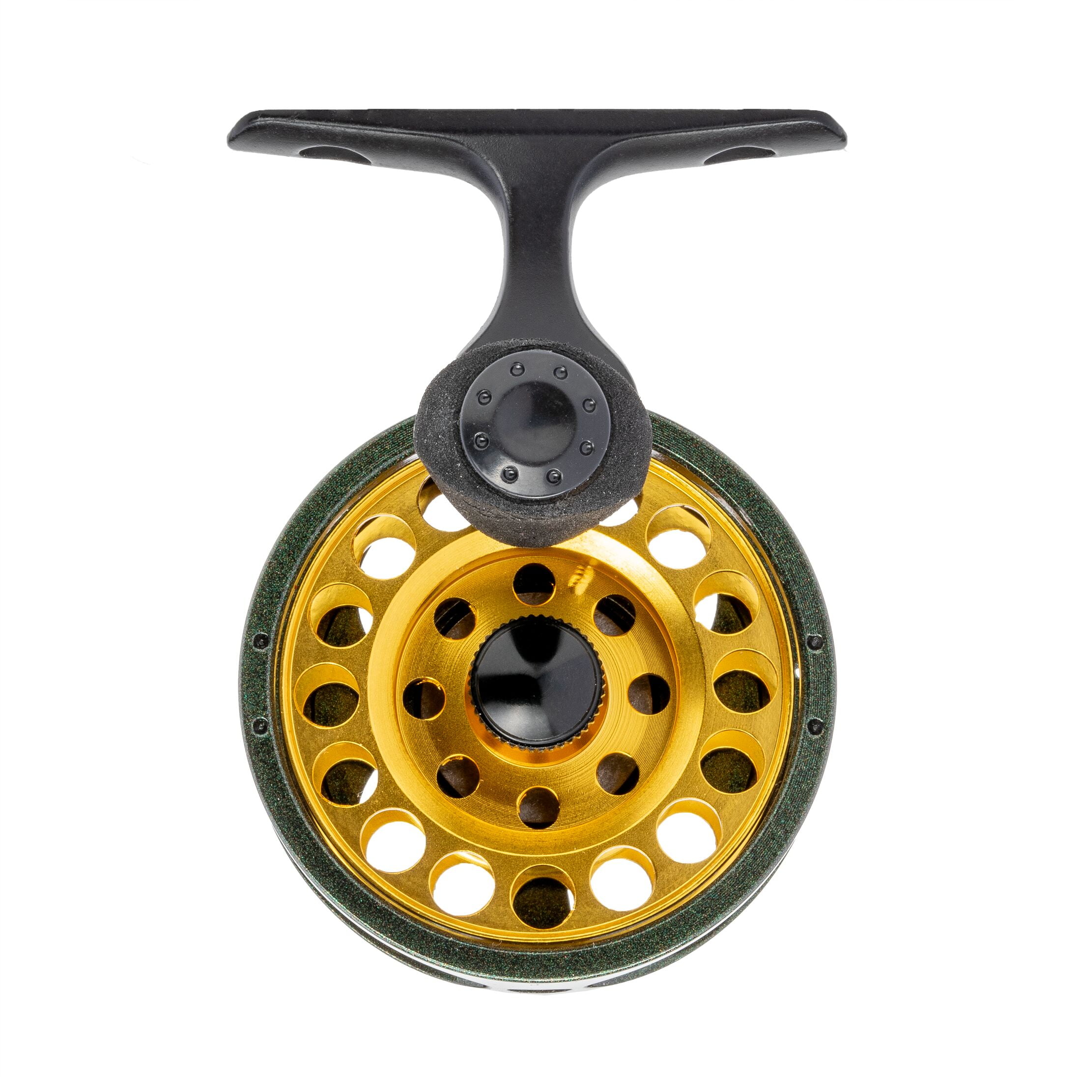 Lew's Wally Marshall Signature Series Solo Jigging Fishing Reel, 1:1 Gear Ratio, Aluminum Frame and Spool, Multi-Disc Drag, EVA Handle Knob, 6-Pound Line, Green/Gold