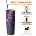 thumbnail image 6 of 20oz Pioneer Flower Skinny Tumblers Stainless Steel Tumbler with Lid and Straw,Vacuum Insulated Double Wall Travel Tumbler Cups with Cleaning Brush for Coffee,Tea, 6 of 6