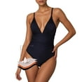 thumbnail image 2 of UANWENN Maillot de Bain pour Femme Monokini à Col en V avec Soutien-Gorge Intégré Maillot Dos Nu pour Natation Plage Été Robe Ronde Maillot Bretelles Fines Haut de Bikini Rouge Bikini Transparent sous-Vêtements Aguichant Femme Aguichant, 2 of 9