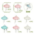 thumbnail image 3 of 6Pcs 6 Styles Opaque Resin Pendants Cloud Charms with Platinum Platd Alloy Findings Mixed Color 26~27x23x7mm Hole: 2mm 1pc/style, 3 of 7