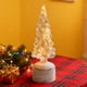 thumbnail image 3 of Adorno Navideño Giratorio de Cristal Iluminado para Árbol de Navidad. Decoraciones de Mesa de Cristal Giratorio., 3 of 6