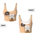 thumbnail image 5 of PAYOHTO Women's Sports Vest Cute Cat Foam Inside Coffee Cup Quick-drying Breathable Lightweight Elastic Exercise Daily Wear Summer Gift, 5 of 7