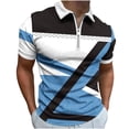 thumbnail image 2 of Mefallenssiah T-Shirt Décontracté Imprimé à Manches Courtes Col Rabattu avec Fermeture Éclair pour Hommes, 2 of 5