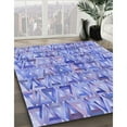 thumbnail image 3 of Ahgly Company Machine Washable Indoor Rectangle Transitional Jeans Blue Area Rugs, 2' x 3', 3 of 7