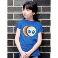 thumbnail image 2 of Layered Alien Emoji Vibes - Retro Galactic Graphic Youth's T-shirt, 2 of 4