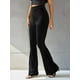 thumbnail image 1 of Pantalones acampanados de terciopelo dorado con cintura alta y color sólido sexys para mujeres europeas y americanas, 1 of 6