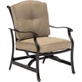 thumbnail image 3 of Hanover Traditions 4-Piece Patio Set with Cast-Top Coffee Table, Crescent Sofa and 2 Cushioned Rockers in Tan, 3 of 13