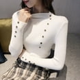 thumbnail image 3 of Womens Neck Long Sleeve Knit Sweater Turtleneck Sweater Bottoming Shirt Slim Long-Sleeved, 3 of 5