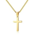 thumbnail image 6 of Hot Fashion Men’s Jewelry, 14K Yellow Gold Cross Pendant Necklace Ideal Gift for Him, 6 of 8