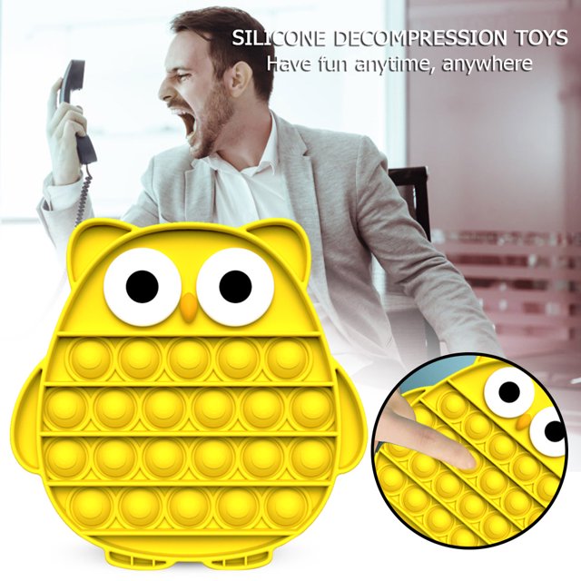 Juguete sensorial de burbujas de empuje, novedad portátil, juguetes de descompresión para aliviar el estrés Ndcxsfigh libre de BPA